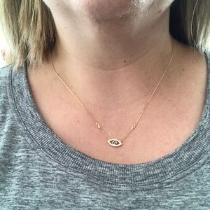 14 k evil eye necklace